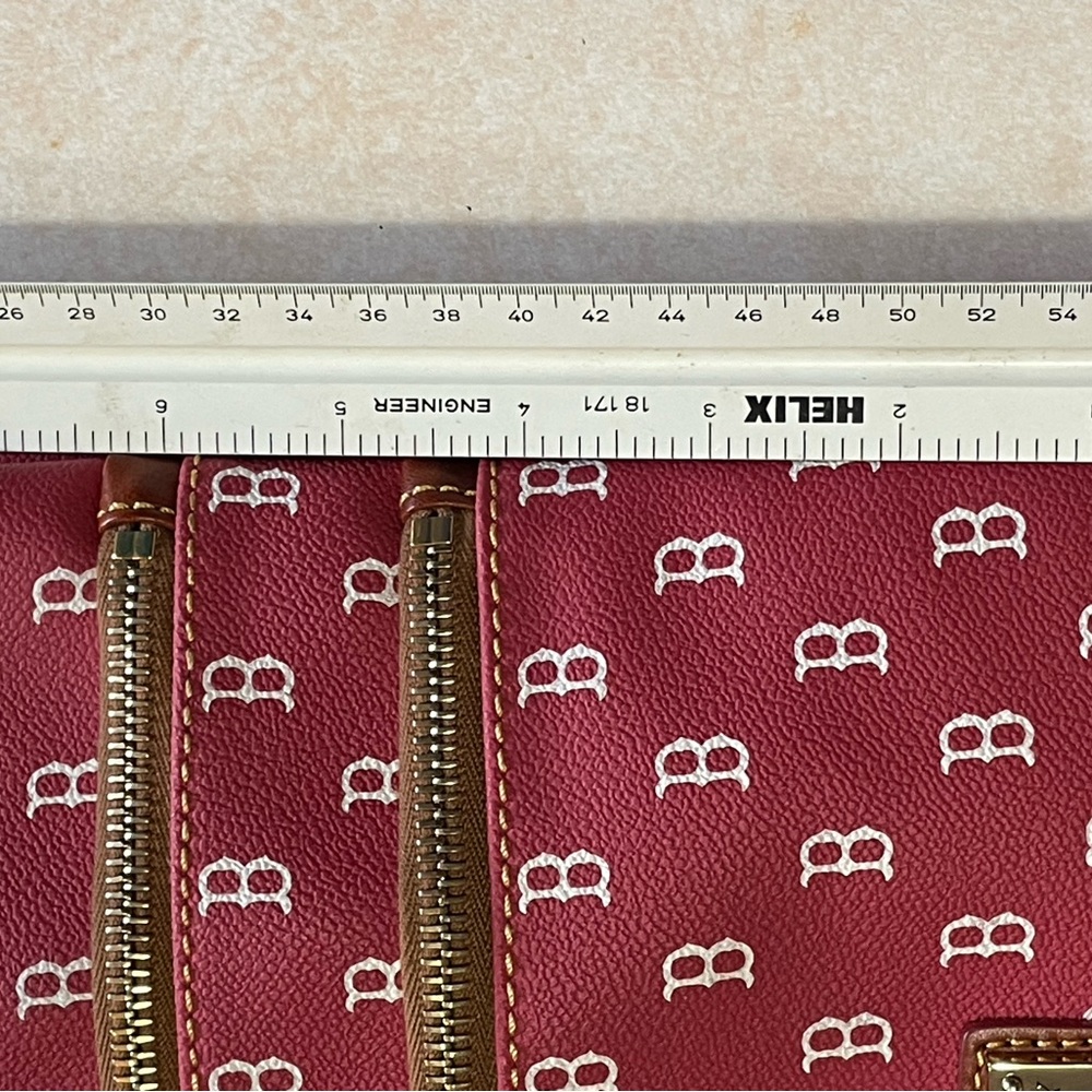 Dooney & Bourke Red Crossbody Bag with Geometric Pattern - Picture 10 of 12